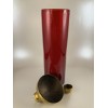 Fostoria Brass Dome Topped Ruby Cocktail Shaker